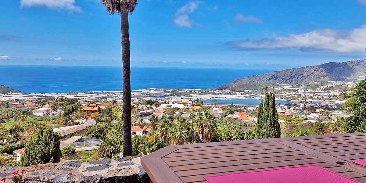 view, casa buena vista 2 finca house holiday home pool sea view dream view panoramic location aridane valley